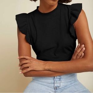 Nation Ltd Paulette ruffle sleeveless tee